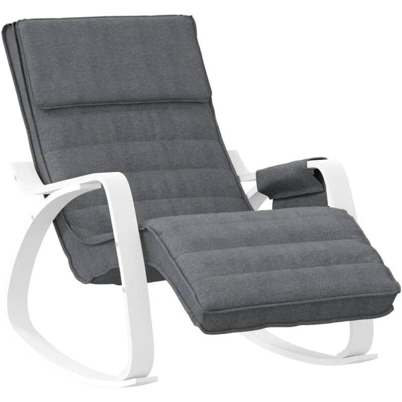 Décoshop26 - Fauteuil relax tv rembourré pour salon en tissu gris DEC028982