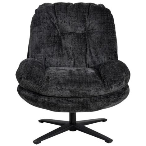 Fauteuil relaxant pivotant tissu gris anthracite PANAMA Casita