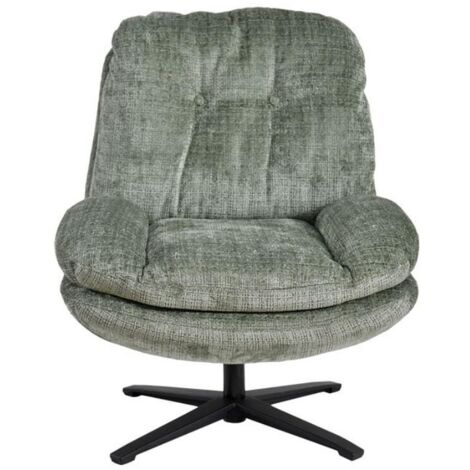 Fauteuil relaxant pivotant tissu vert PANAMA Casita