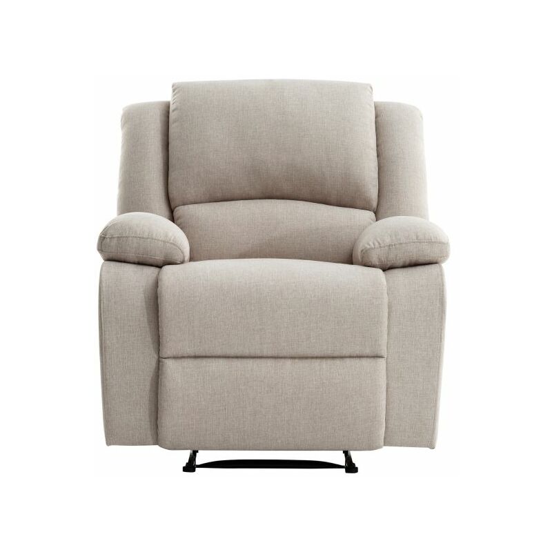 Loungitude - relaxxo - Fauteuil Relaxation manuel leo en Tissu - Beige
