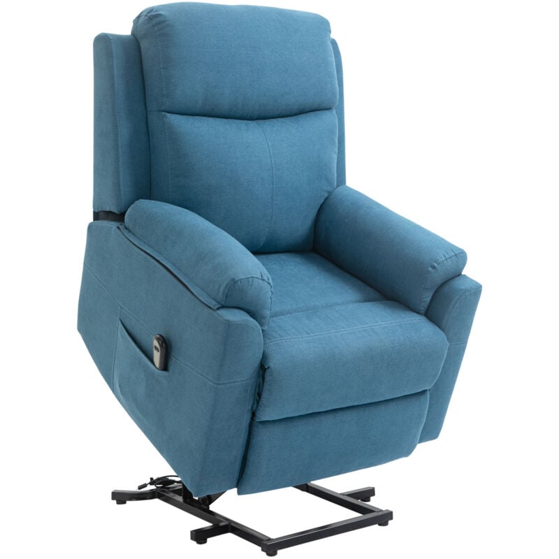 Fauteuil releveur luigi bleu