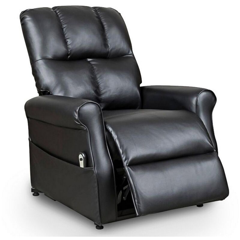 Deco In Paris - Fauteuil releveur relax noir à commande électrique GORAN