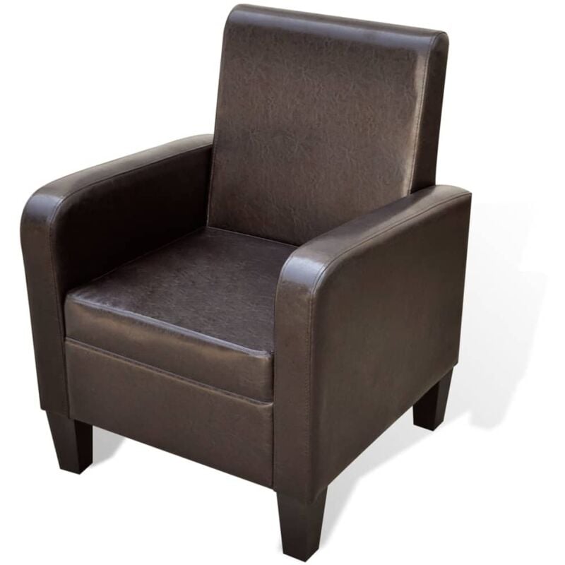 Fauteuil Marron Similicuir Vidaxl