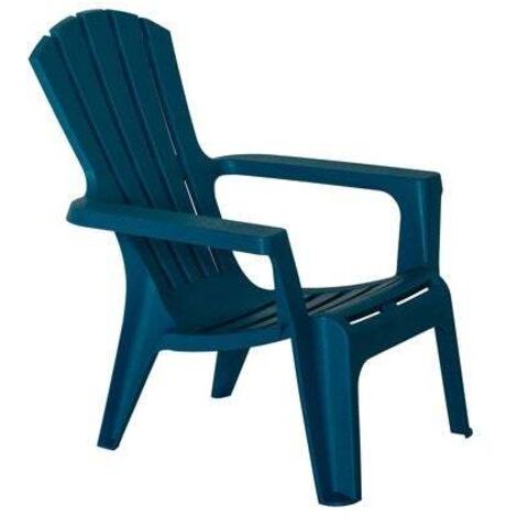 Fauteuil résine injectée bleu miami Adirondack BICA, 1 personnes