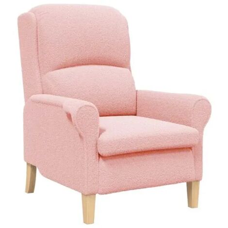Fauteuil Rose, recouvert de velours sherpa doux.