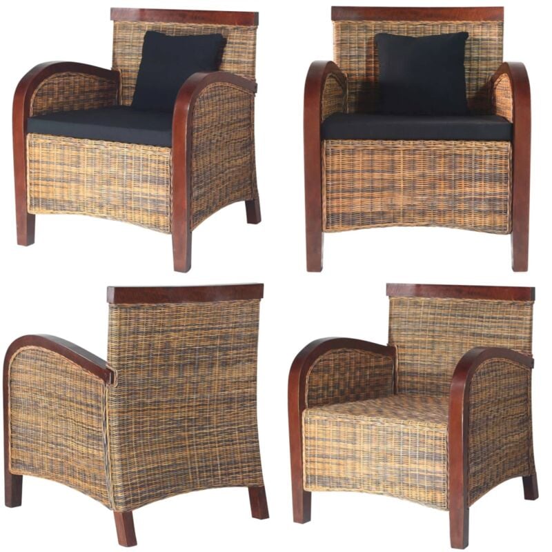 Vidaxl - Fauteuil Rotin tissé à la main - Fauteuil Rotin - Fauteuil Design - Fauteuil Confortable - Fauteuil Salon - Fauteuil Chambre - Home & Living