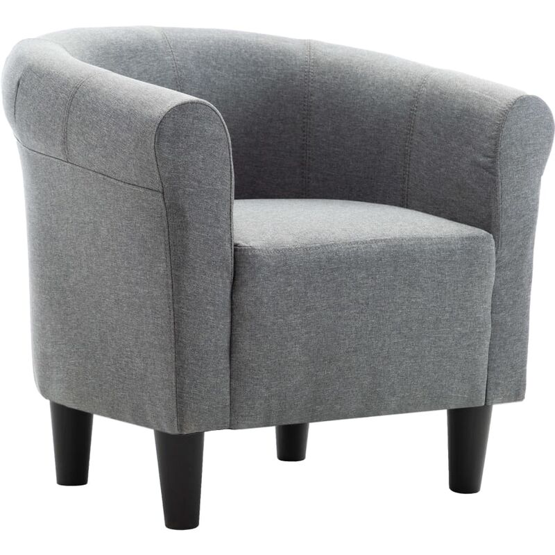 Fauteuil Gris foncé Tissu vidaXL