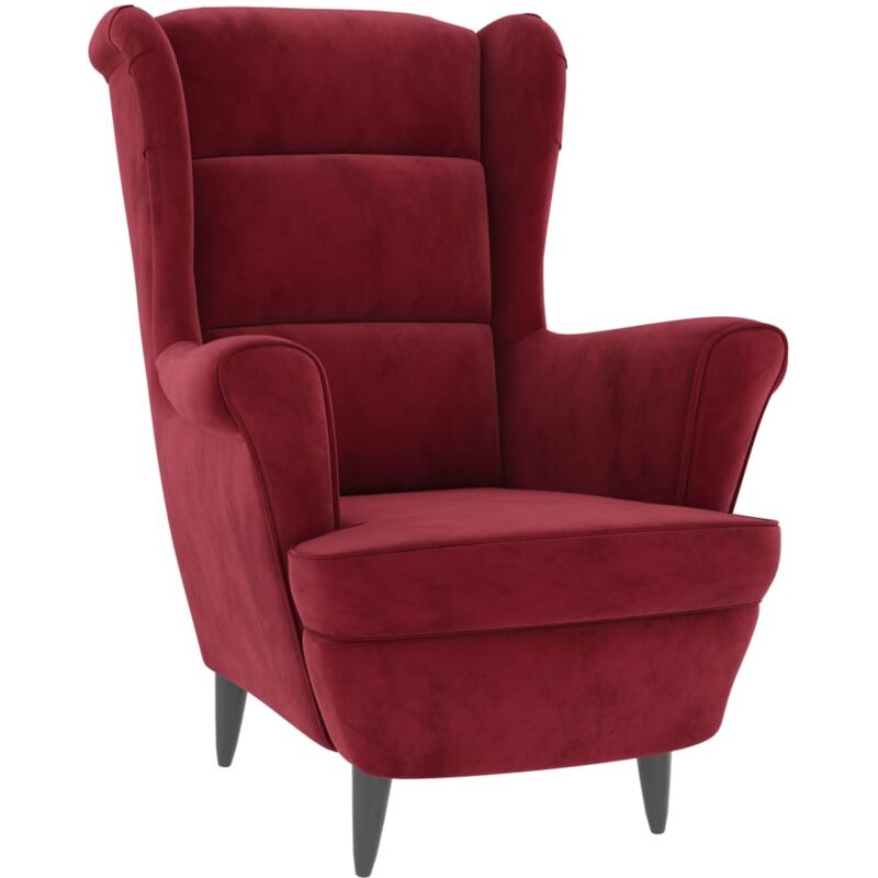 Fauteuil Rouge bordeaux Velours Fauteuil Rouge bordeaux Velours