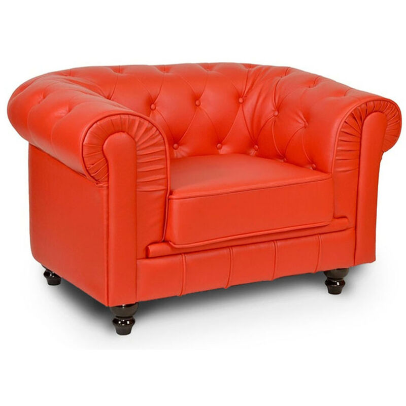 Deco In Paris - Fauteuil Rouge CHESTERFIELD