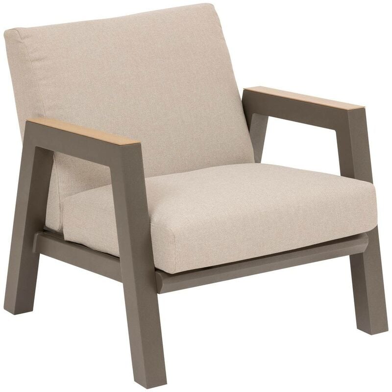 Hesperide - Fauteuil de jardin Axiome praline en aluminium traité en epoxy - Hespéride