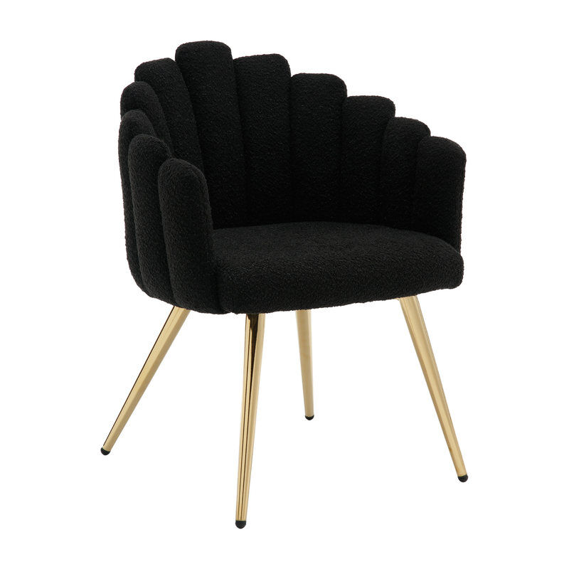 Wahson Office Chairs - Fauteuil Relax, Moderne Fauteuil avec Pied Doré Fauteul Salon Rembourré Fauteuil Coiffeuse pour Salon et Chambre, Fausse