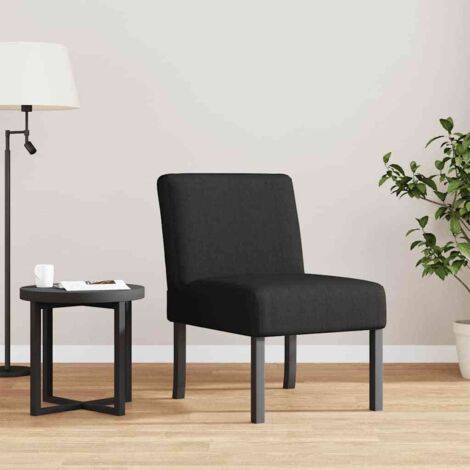 Fauteuil sans accoudoirs  Fauteuil de Relaxation Fauteuil Salon noir tissu 98746