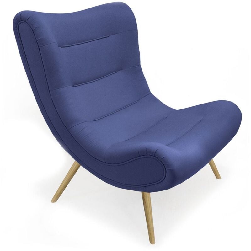 Fauteuil scandinave Romilly Tissu Bleu