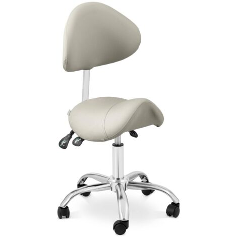 Fauteuil selle beauté MANNHEIM GREY avec dossier pivotant et réglable, gris