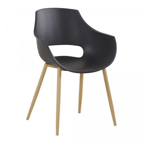 Fauteuil semi artisanal LOT DE 2 ABA 58x59 noir