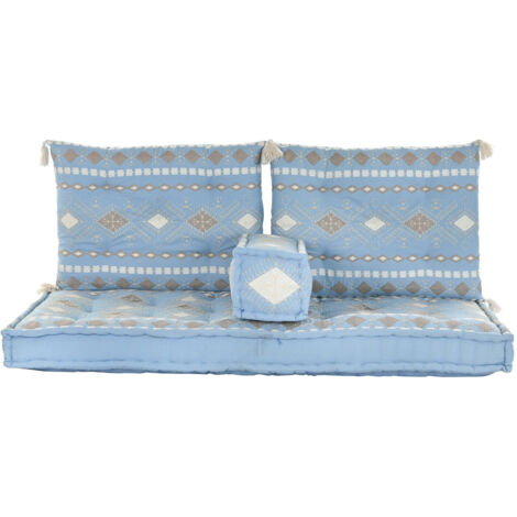 Fauteuil Set 4 Coton 150X74X14 Broderie 4 Mod.