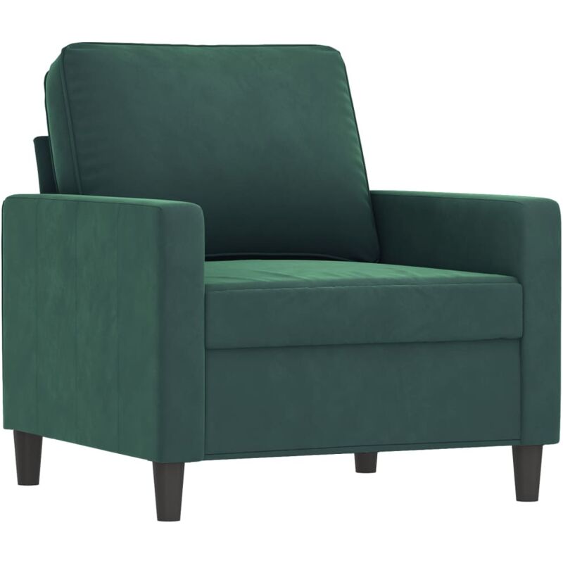 Vidaxl - Fauteuil Vert foncé 60 cm Velours