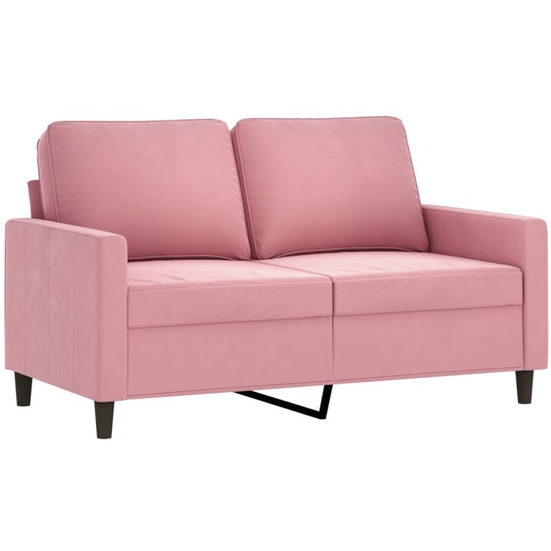Vidaxl - Canapé à 2 places Rose 120 cm Velours