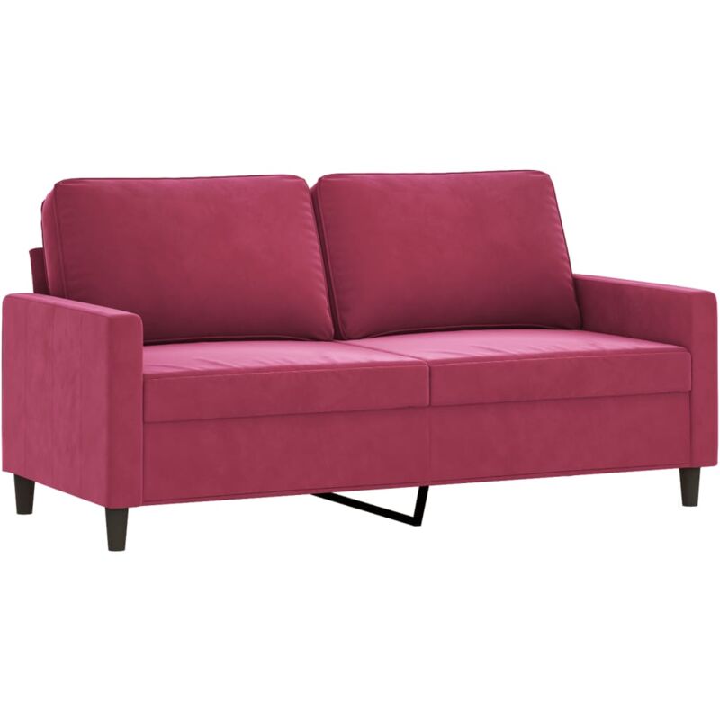 Vidaxl - Canapé à 2 places Rouge bordeaux 140 cm Velours