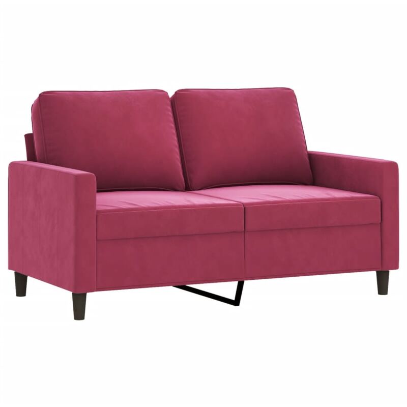 Vidaxl - Canapé à 2 places Rouge bordeaux 120 cm Velours