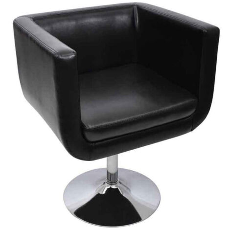 Fauteuil siège tabouret lounge club design moderne réglable noir