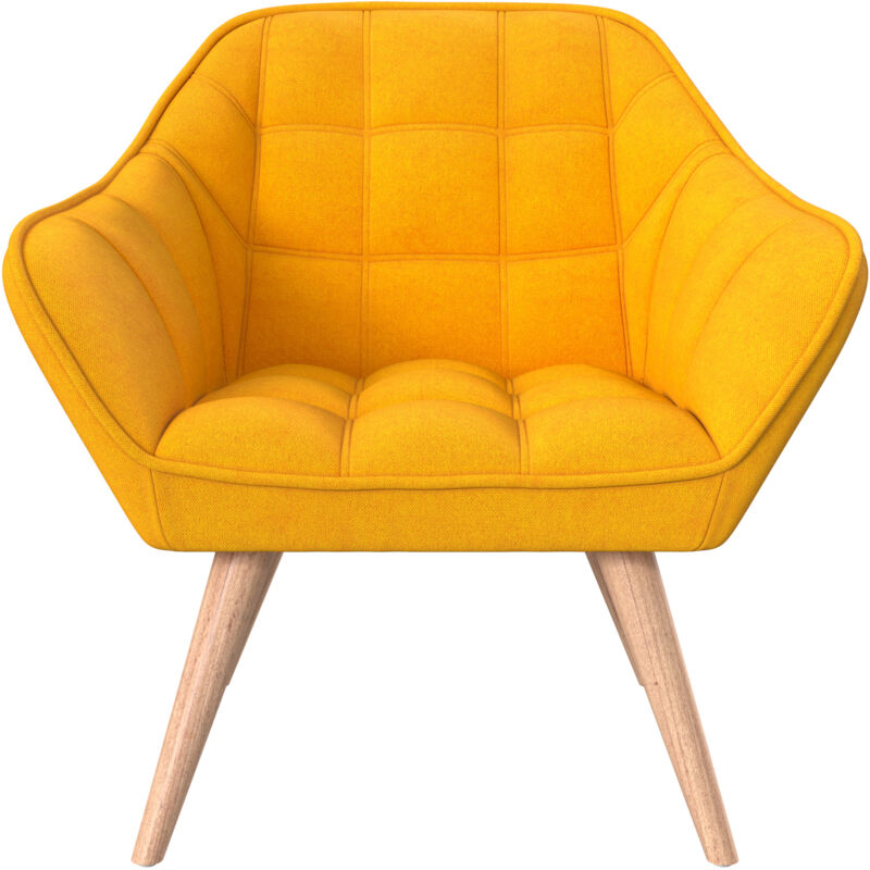 Rendez Vous Déco - Fauteuil Simba jaune - Jaune