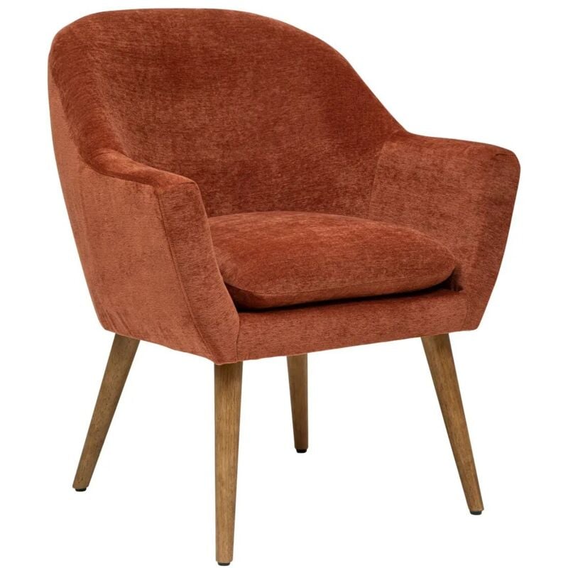 Atmosphera - Fauteuil Sinel en hévéa H83cm ambre créateur d'intérieur