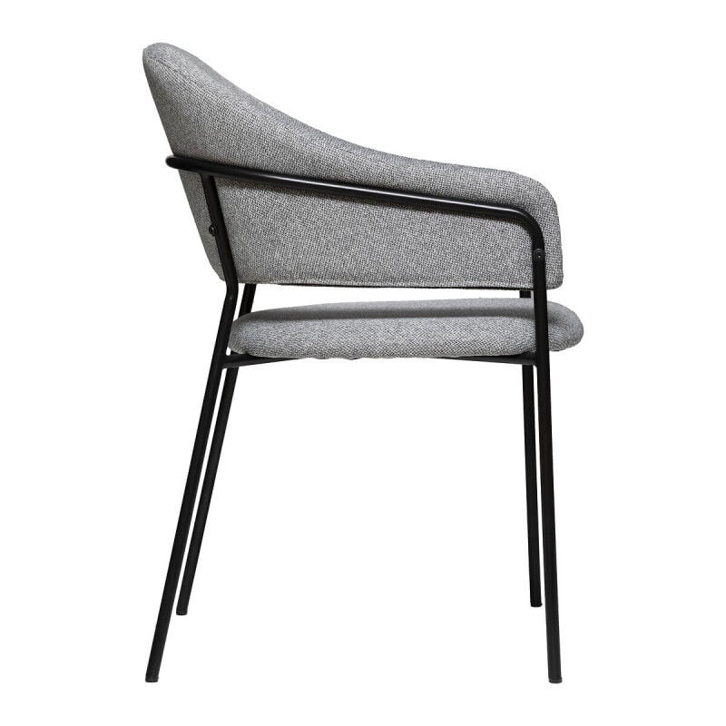 Atmosphera - Fauteuil 'Siron' en tissu chiné Couleur: Gris clair