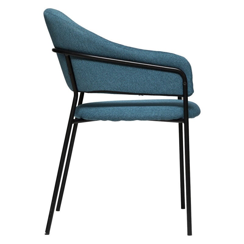 Atmosphera - Fauteuil 'Siron' en tissu chiné Couleur: Bleu canard