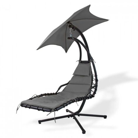 Fauteuil suspendu avec support 'Orlando' - Gris