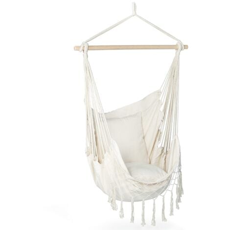 Fauteuil suspendu BALI 2 coussins écru