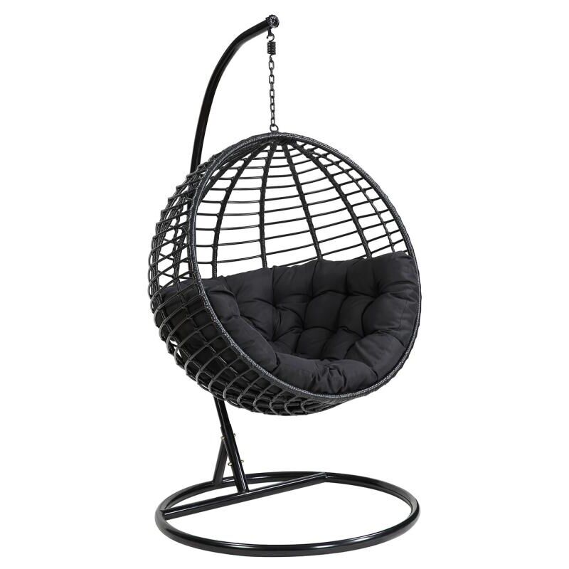 Fauteuil suspendu en résine tressée - Noir - BONTOC de MYLIA