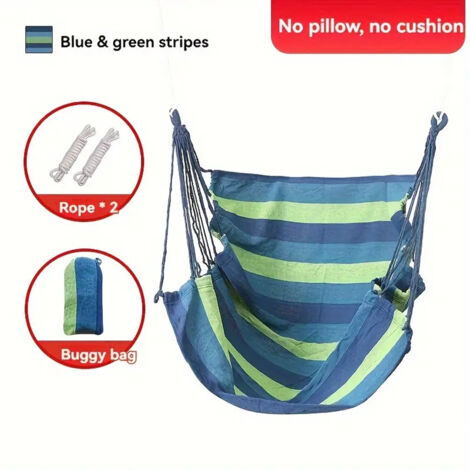 Fauteuil suspendu en toile de coton épaisse - Confortable - Adapté à l'extérieur - Plusieurs couleurs disponibles