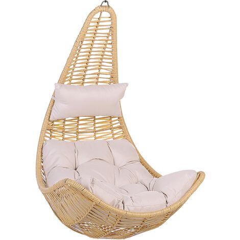 AMANKA Chaise Suspendue Exterieur XL - 155x125 Fauteuil Suspendu Balancelle  de Jardin Fauteuil a Suspendre Fauteuil Relax Intérieur Siege Suspendu