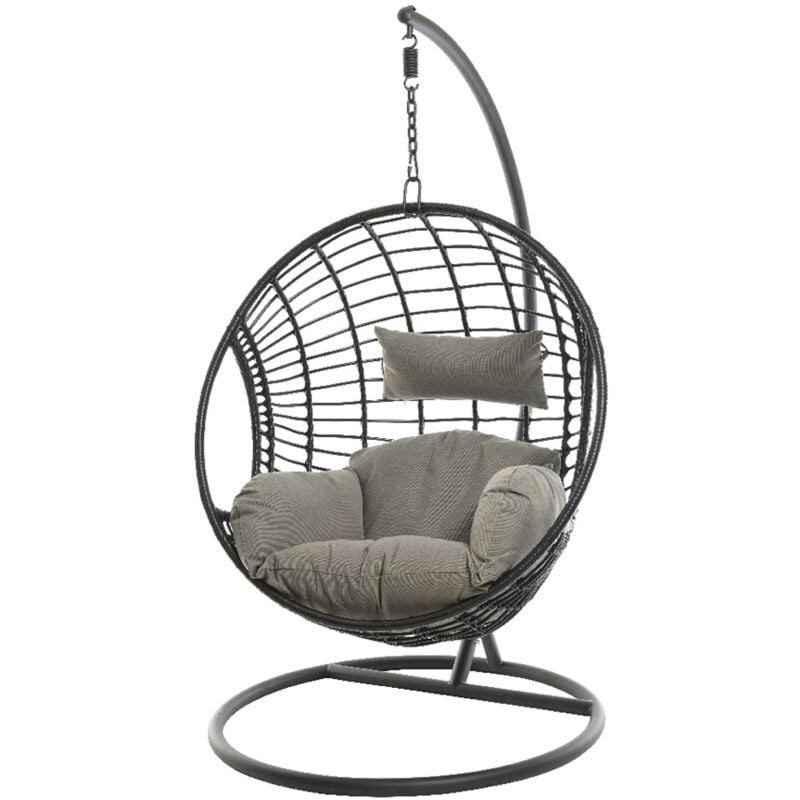 Fauteuil suspendu London Noir Jardideco