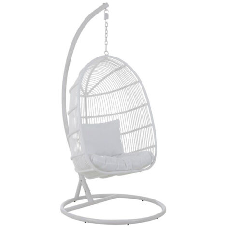 Fauteuil Suspendu Ovale "Aciera" 193cm Blanc