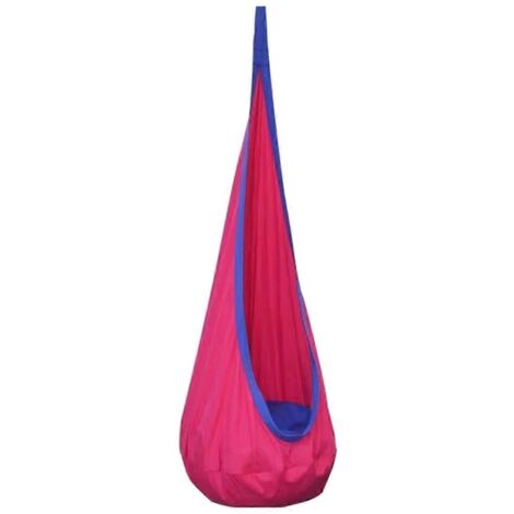 Fauteuil suspendu portable en toile de parachute, balancelle d'intérieur, rose rouge