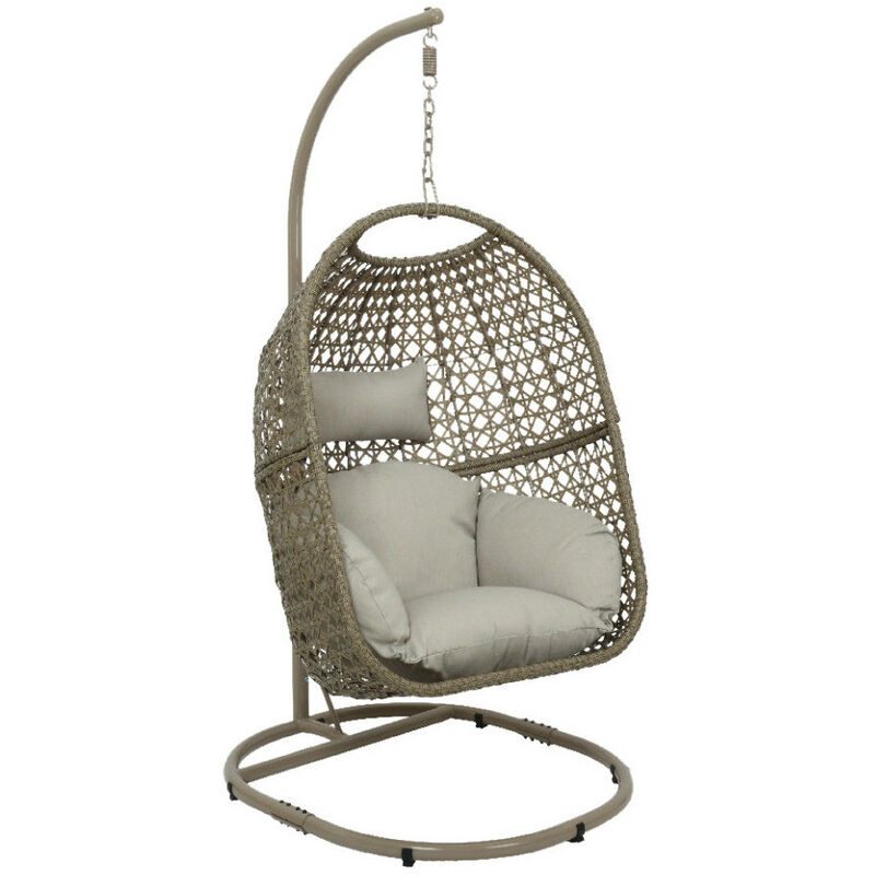 Chaise Oeuf Royan Osier Extérieur 95x195cm.