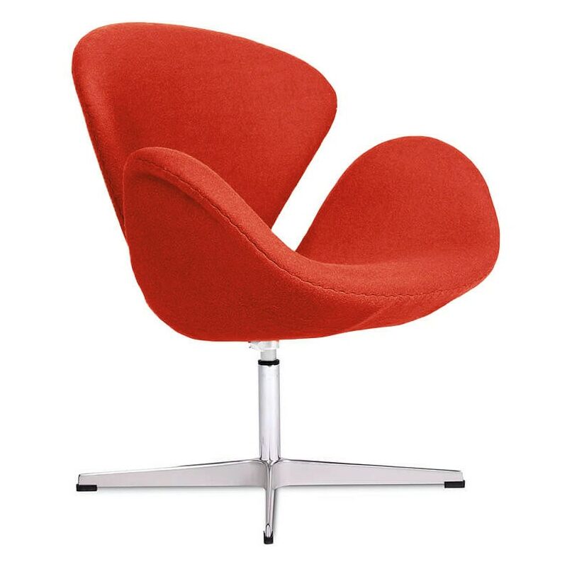 Fauteuil Swan Chair HQ en Cachemire | Rouge - Rouge