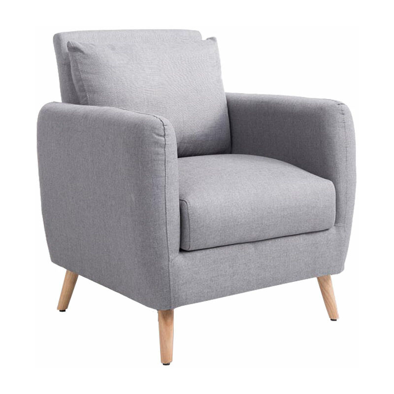 Fauteuil Tilgard en tissu Gris