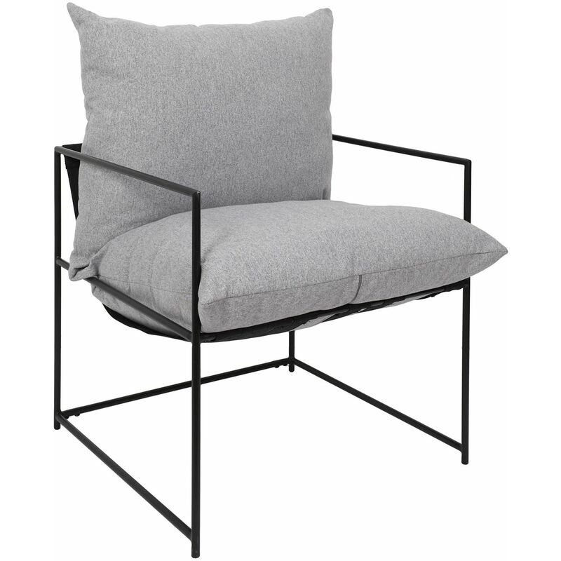 Fauteuil tissu et métal Ella