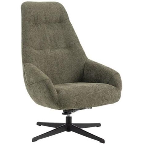 Fauteuil tournant relax tissu kaki MADO Casita