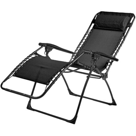 Fauteuil transat L 156cm couleur anthracite