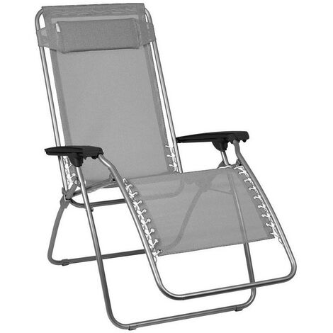 Fauteuil transat pliant avec accoudoirs