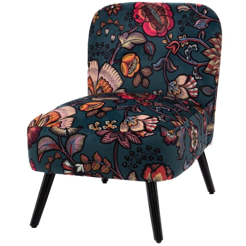 Hellin - Amadeus - Fauteuil bucolique Indi bleu