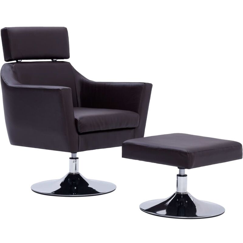 Fauteuil TV Similicuir Marron