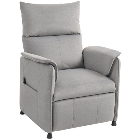 Fauteuil TV inclinable électrique mémoire, inclinaison réglable silencieuse, velours doux pour animaux, fauteuil relax gris salon chambre moderne