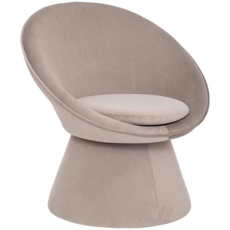 Fauteuil Plopi velours gris - Atmosphera créateur d'intérieur