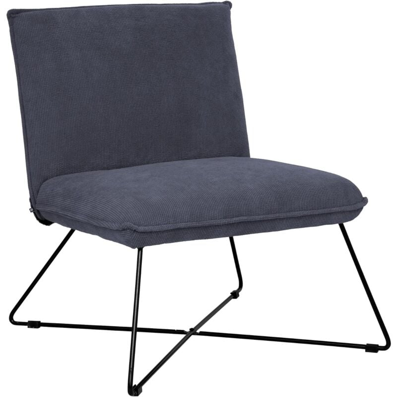Fauteuil En Velours Moana Gris Atmosphera