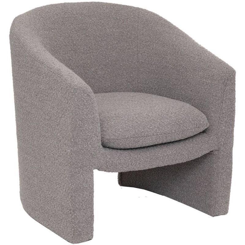 Atmosphera - Fauteuil Kunjo Bouclette Gris